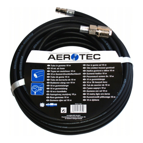 Tuyau p. air comprimé D. int. 9 mm L. 20 m polyuréthane raccord DN 7,2