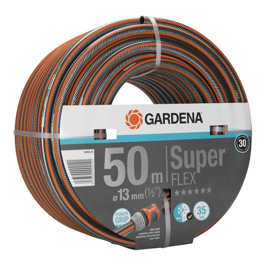 Tuyau Premium SuperFLEX GARDENA 12x12 13 mm (1/2"), 50 m sans objet