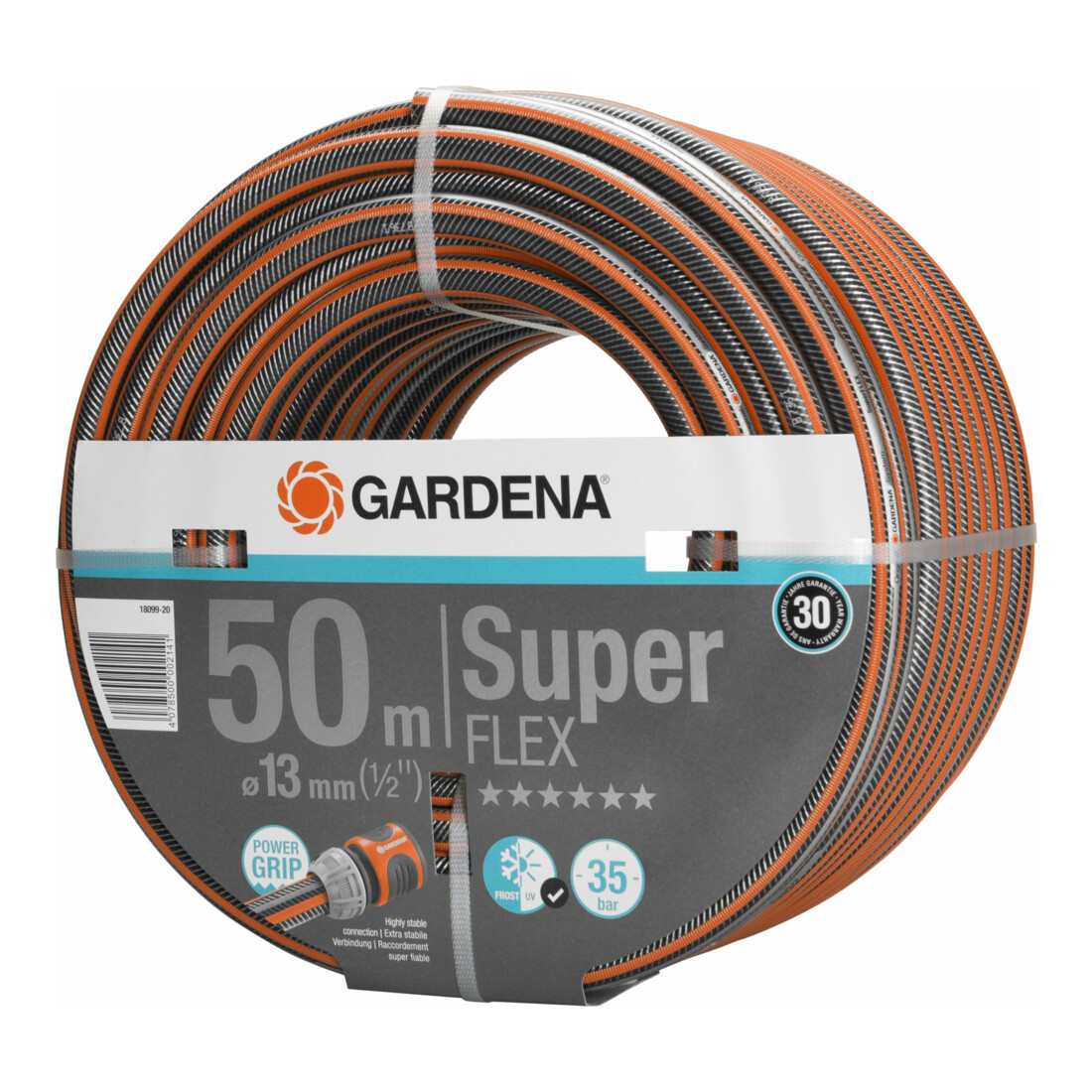Tuyau Premium SuperFLEX GARDENA 12x12 13 mm (1/2"), 50 m sans objet