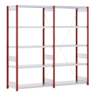Etagère Bito de type EL, baie de base 40mm, 100kg, RAL 3000 rouge feu