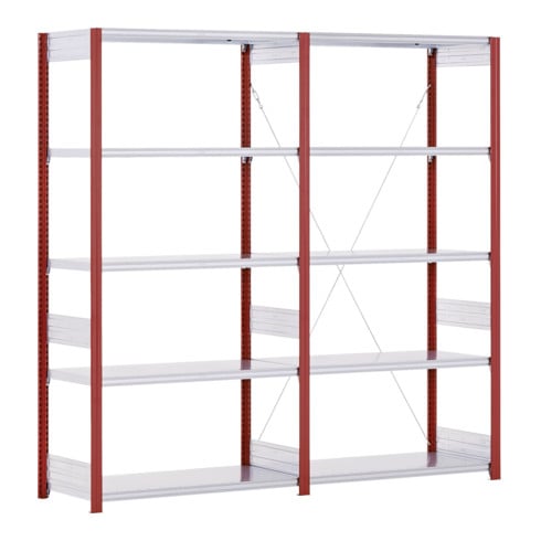 Type de rayonnage Bito : EL 40mm set de rayonnage / 100kg 2499x 996x324 6FB RAL3000