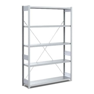 Rayonnage Bito type M, baie de base, jeu d'étagères de 40 mm, 200 kg, galvanisé