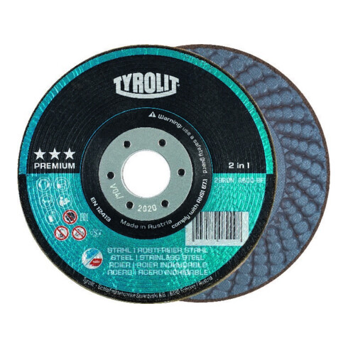 TYROLIT Afbraamschijf PREMIUM*** RONDELLER,Ø 125 mm, Korrelgrootte: 36