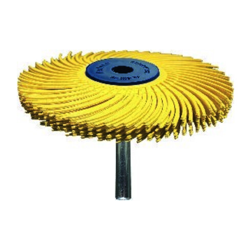 TYROLIT Brosse radiale à arbre, diamètre 51x6,4 mm A220 rouge brun type TC, S6x40 mm