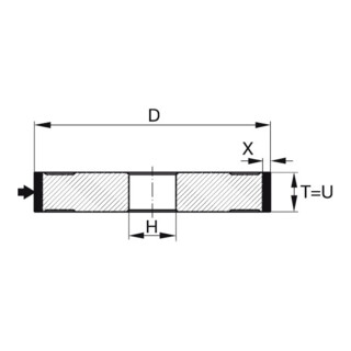 TYROLIT CBN-schotelslijpschijf dxdxh (mm), 100x10x20, Type: B126