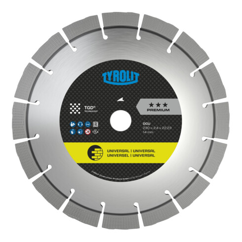 TYROLIT Diamant-Trennscheibe 4 in1 PREMIUM*** Premium, Scheiben-Ø: 230 mm