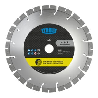 TYROLIT Diamant-Trennscheibe PREMIUM*** Hochleistung, Scheiben-Ø: 230 mm