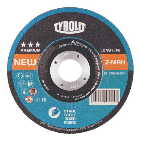 TYROLIT Disque à ébarber Z-MAX 230x7mm ZA24S-BFX