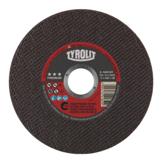 TYROLIT Disque à tronçonner, exécution hautes performances PREMIUM*** EXTRA MINCE, ⌀ disque : 125 mm
