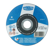 TYROLIT Disque de tronçonnage Basic* 2 en 1, ⌀ disque : 115 mm