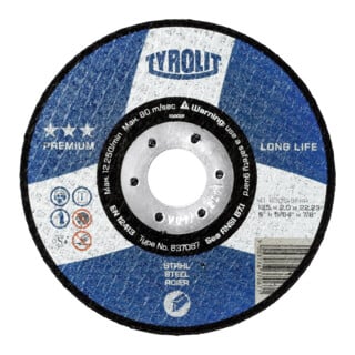 TYROLIT Disque de tronçonnage PREMIUM***, ⌀ disque : 230 mm, 563250 230