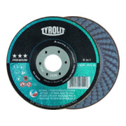 TYROLIT Disque d'ébarbage PREMIUM*** RONDELLER, ⌀ 125 mm, Grain : 36
