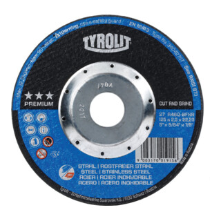 TYROLIT Kombischleifscheibe PREMIUM*** CUT AND GRIND, Scheiben-Ø: 115 mm