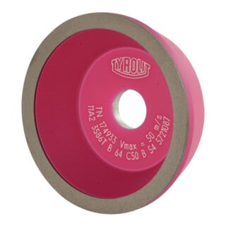 TYROLIT Meule boisseau combinée CBN pour Deckel S0 / S0E D x T x H (mm), 75 x 26 x 20, Type : B17