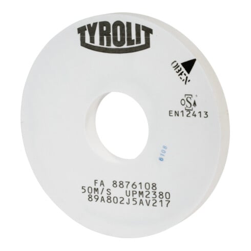 TYROLIT Meule de précision pour rectification cylindrique e x térieure D x T x H (mm), 400 x 30 x 127