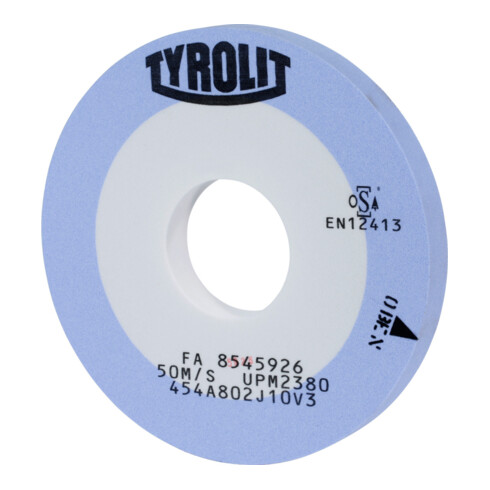 TYROLIT Precisie-slijpsteen voor uitwendig rondslijpen dxdxh (mm), 500x50x203,2, Type: A80