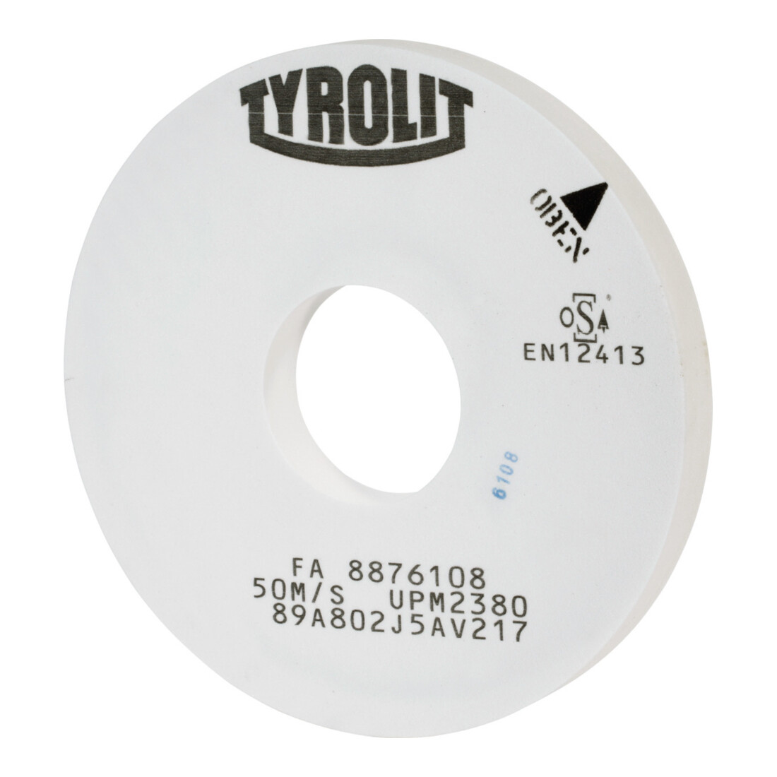 TYROLIT Precisie-slijpsteen voor uitwendig rondslijpen dxdxh (mm), 500x60x203,2, Type: A80