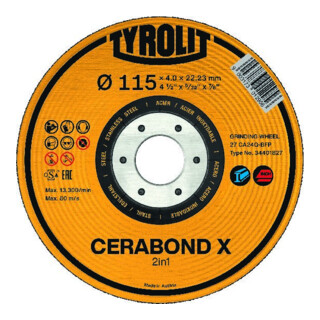 TYROLIT Schruppscheibe CERABOND X 230x4mm CA24Q-BFK