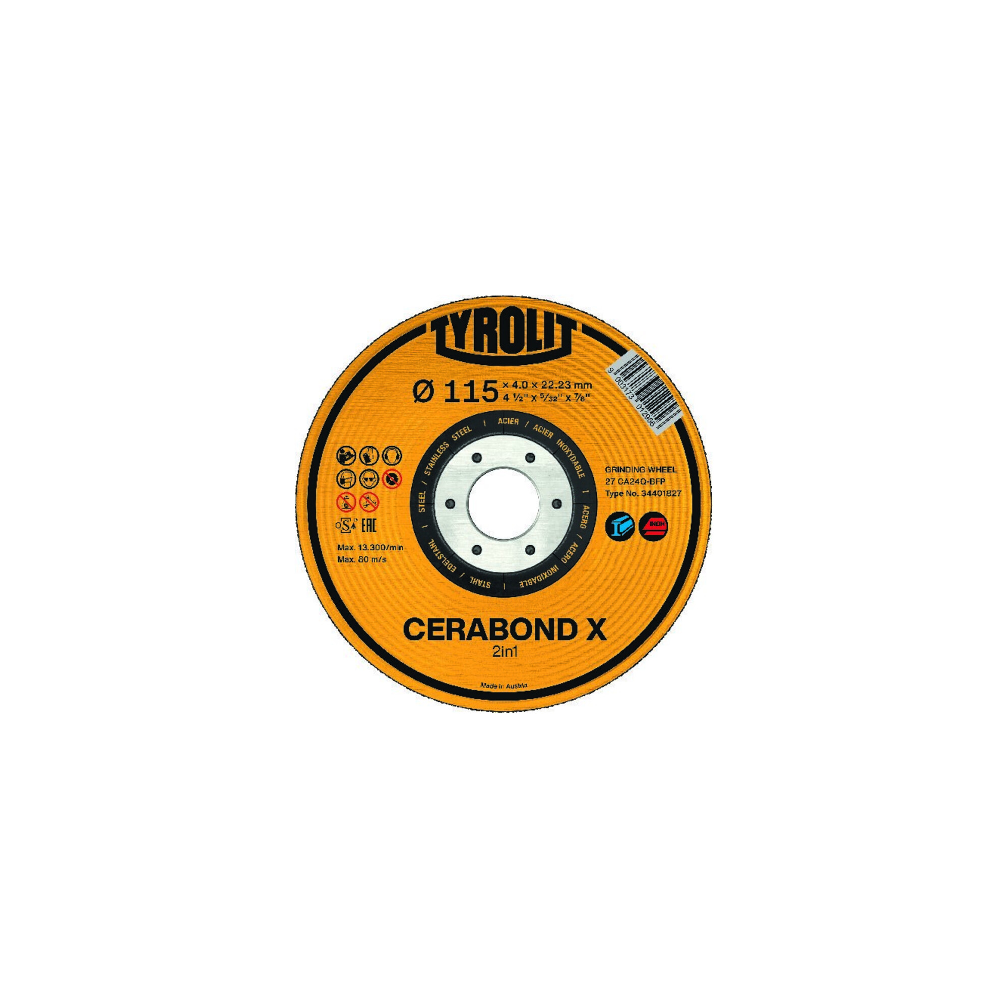 TYROLIT Schruppscheibe CERABOND X 230x4mm CA24Q-BFK