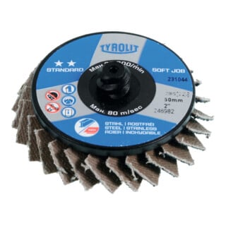 TYROLIT Soft Job Fächerschleifscheibe (ZA),Ø 50,8 mm, Körnung: 40