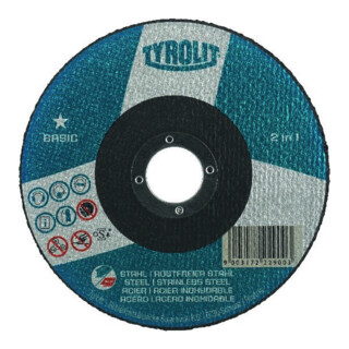 TYROLIT Trennscheibe Basic* 2 in 1, Scheiben-Ø: 125 mm
