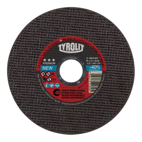 TYROLIT Trennscheibe Hochleistungsausführung PREMIUM*** EXTRA SCHMAL, Scheiben-Ø: 115 mm