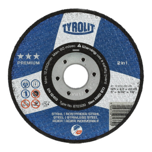 TYROLIT Trennscheibe PREMIUM***, Scheiben-Ø: 115 mm, 563200 115