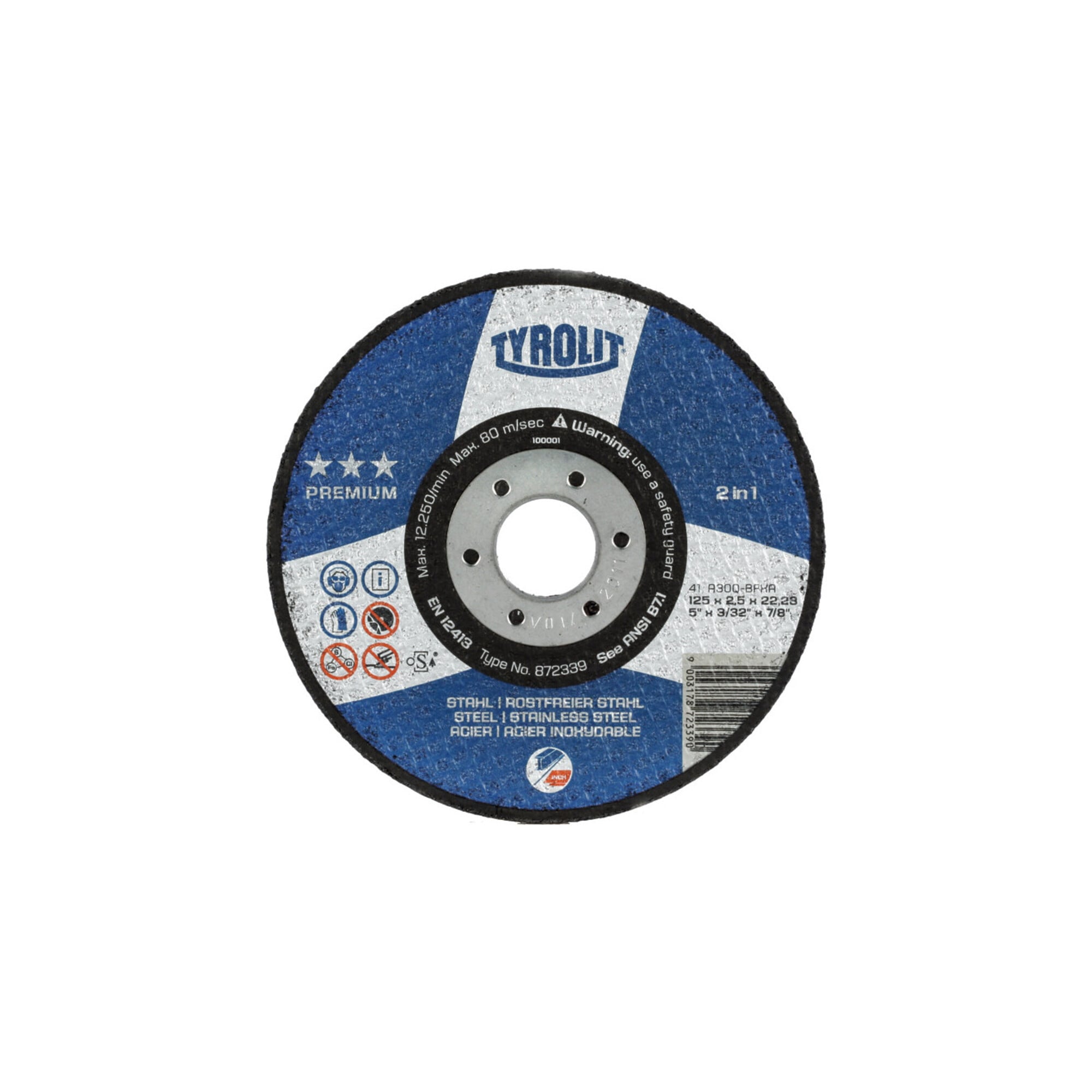 TYROLIT Trennscheibe PREMIUM***, Scheiben-Ø: 178 mm, 563200 178