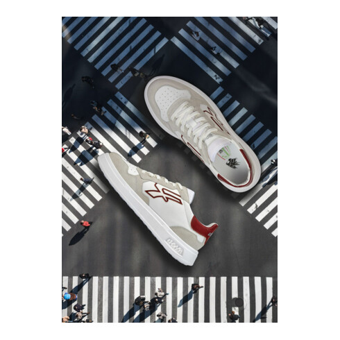 U-Power Berufshalbschuh VENOM OB SR, weiß/beige/rot Gr. 43