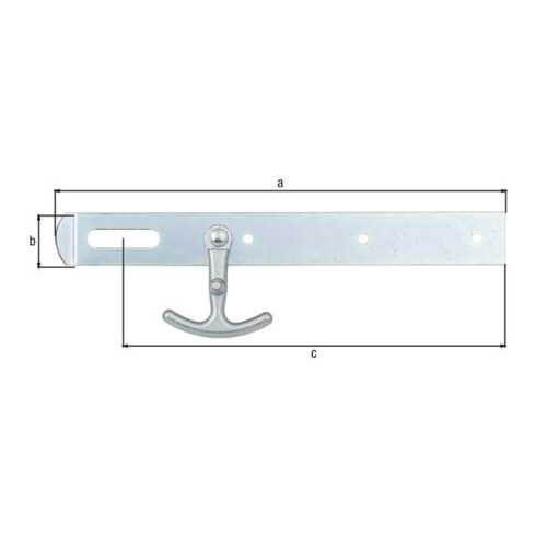 Überfalle L.250x30mm B.30mm STA galv.gelb verz.m.Hak.GAH