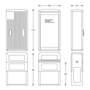 uesa Normschrank IP44 1100x590x320mm A070-M-1100-1