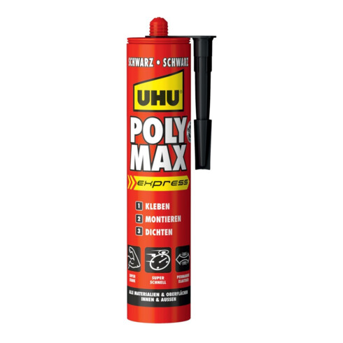 UHU 1K Hybrid-Polymer POLY MAX EXPRESS cartouche noire 425 g