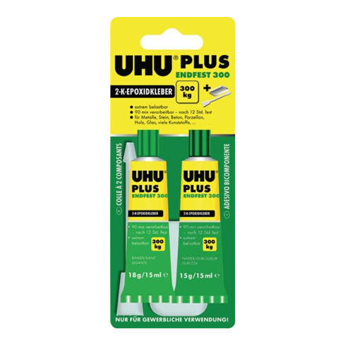 UHU 2-Komponentenkleber 33g Plus endfest 300