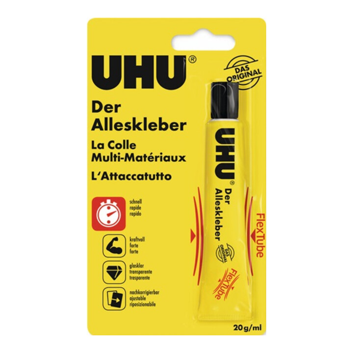 UHU Alleskleber FLEX+CLEAN transparent 20g Tube