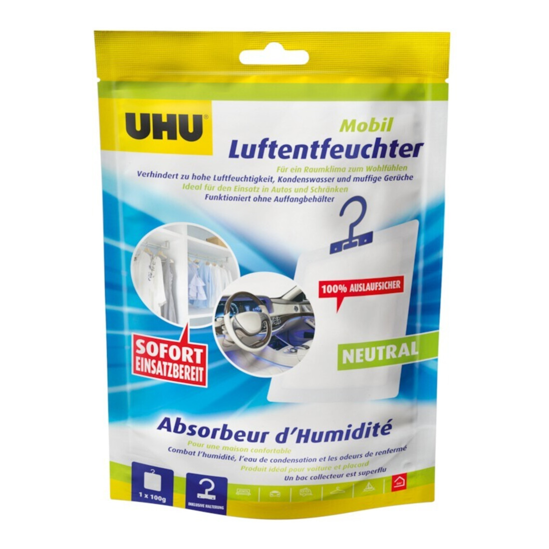 UHU DÉSHUMIDIFICATEUR AIRMAX MOBILE 100g