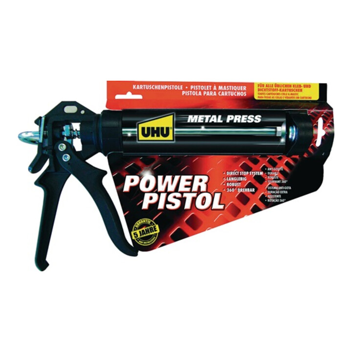UHU Kartuschenpresse POWER PISTOL MET 360 Grad drehb.