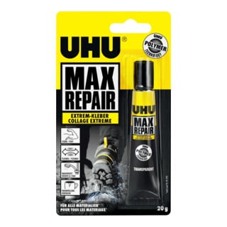 UHU MAX REPAIR POWER KLEBER Tube Infokarte 20g