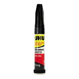 UHU Sekundenkleber 3g f.Gummi/Ku. f.Stahl/Eisen/Alu.
