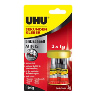 UHU Sekundenkleber blitz- schnell 3x1g
