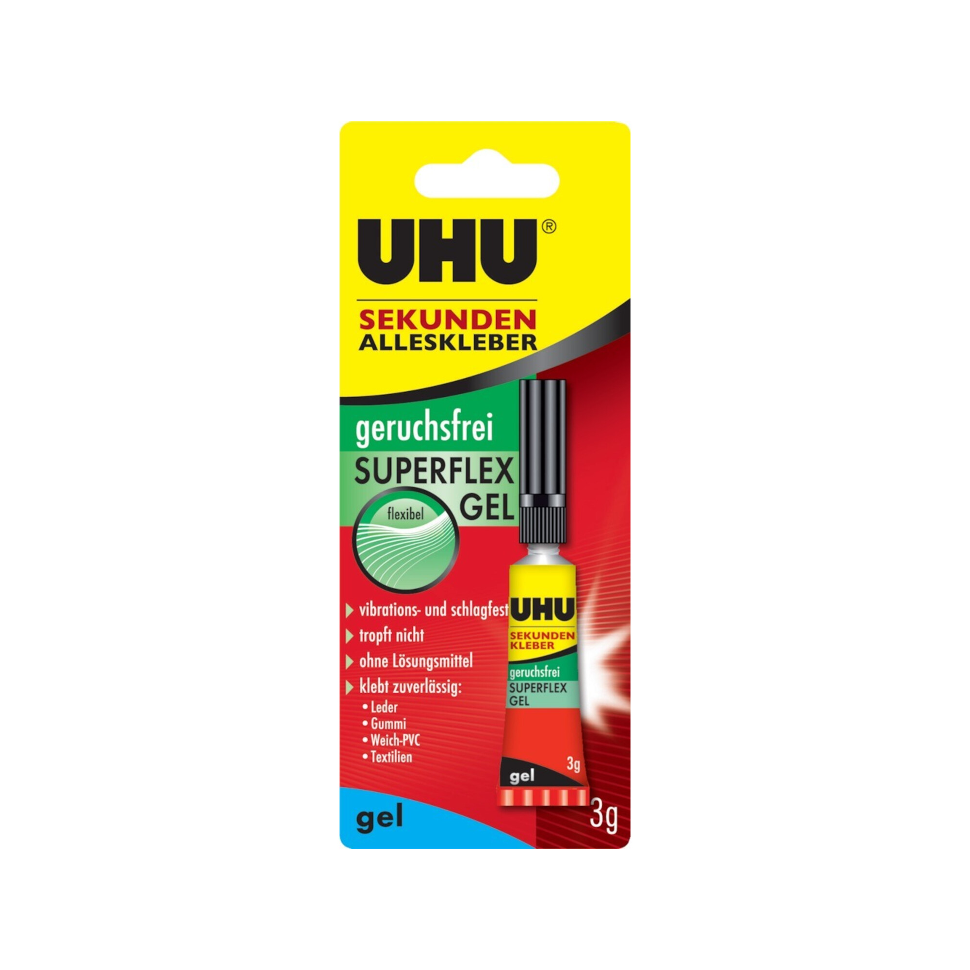 UHU Sekundenkleber geruchsfrei SUPERGEL FLEX 3g