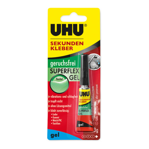 UHU Sekundenkleber geruchsfrei SUPERGEL FLEX 3g