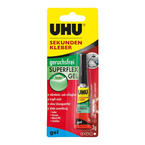 UHU Sekundenkleber geruchsfrei SUPERGEL FLEX 3g