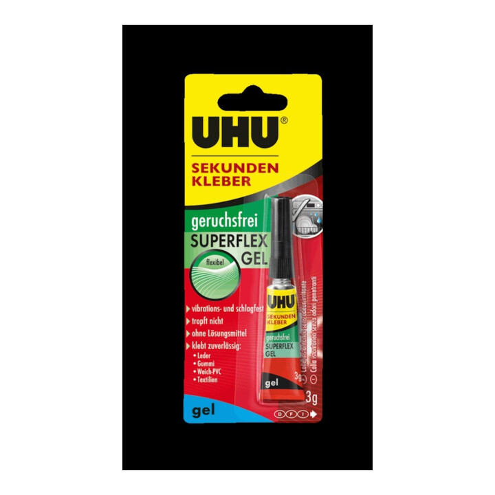 UHU Sekundenkleber geruchsfrei SUPERGEL FLEX 3g
