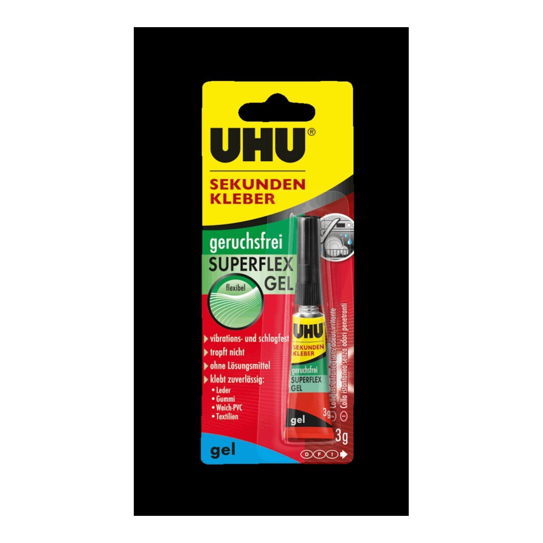UHU Sekundenkleber geruchsfrei SUPERGEL FLEX 3g