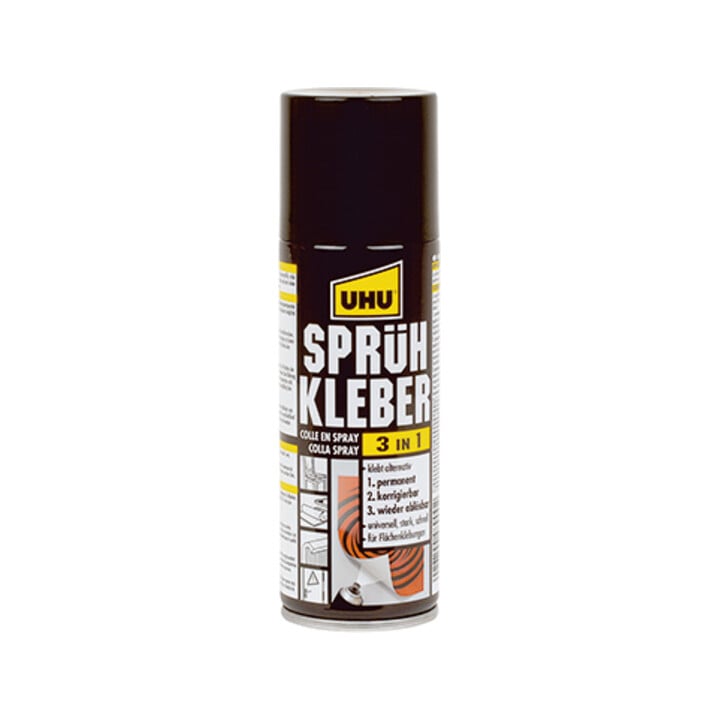 UHU Sprühkleber 200ml 3in1 f.Karton/Leder Filz/Textil/Styropor