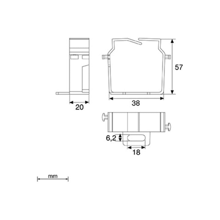 Unex Agrafe de maintien filaire gr RAL7030 pour 60x40 40864