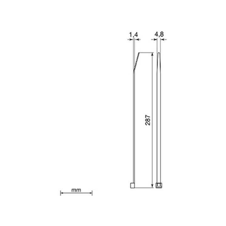 Unex Colliers de câble détectables bleus 4,8 x 287 2247DT