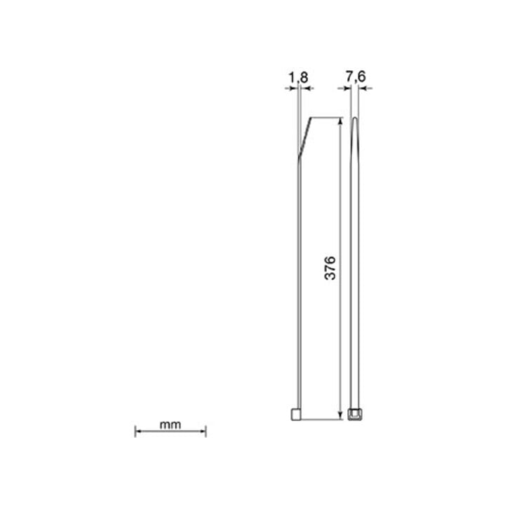 Unex Colliers de serrage bleus détectables 7,6x376 2273DT