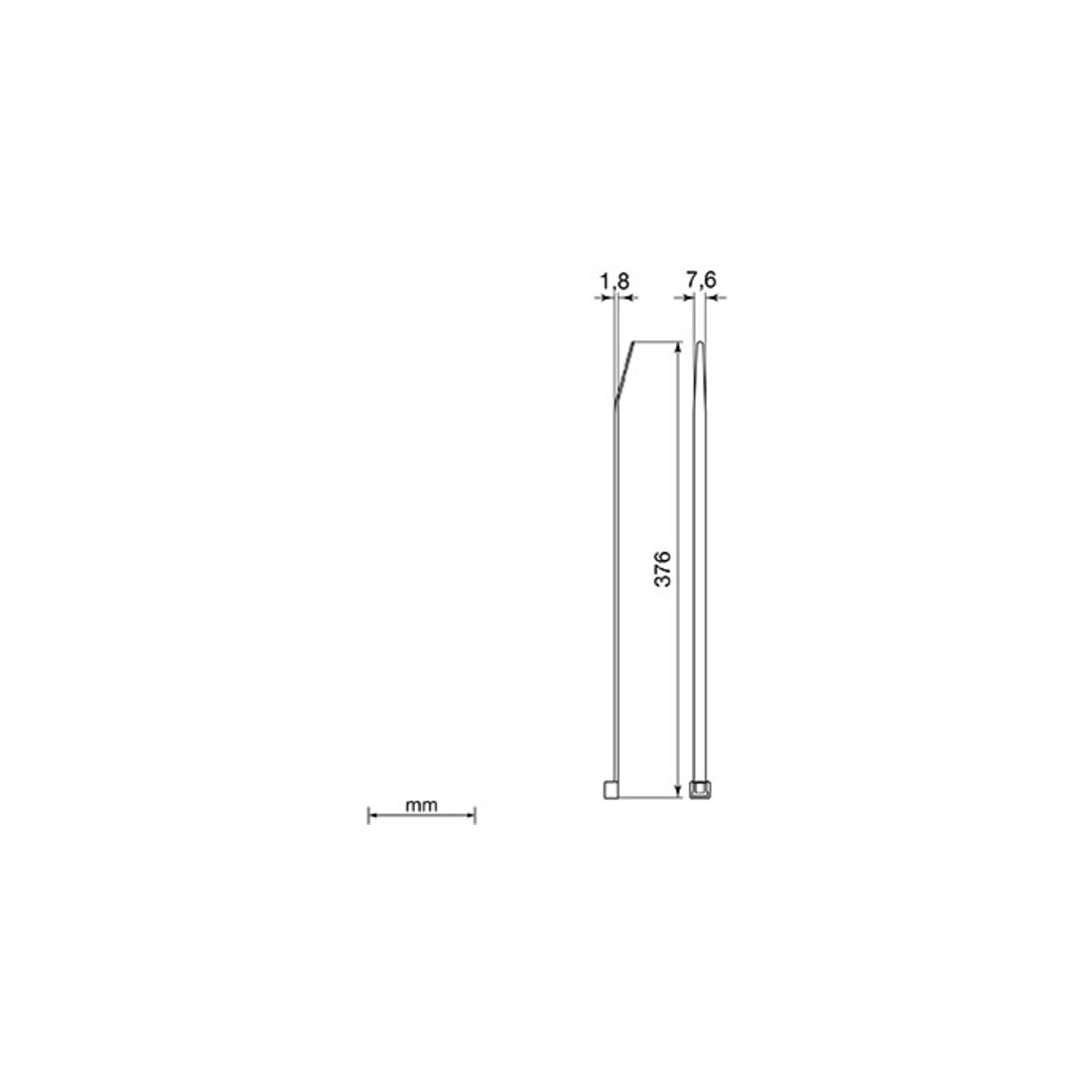 Unex Colliers de serrage bleus détectables 7,6x376 2273DT