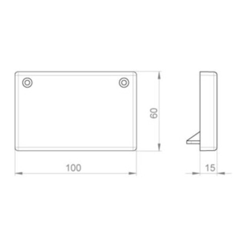 Unex Endstück 60x100 lgr 66113